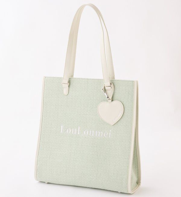  「【LouLoumei】8色展開／ハートチャーム付きトートバッグ／自立可能」|トートバッグ|