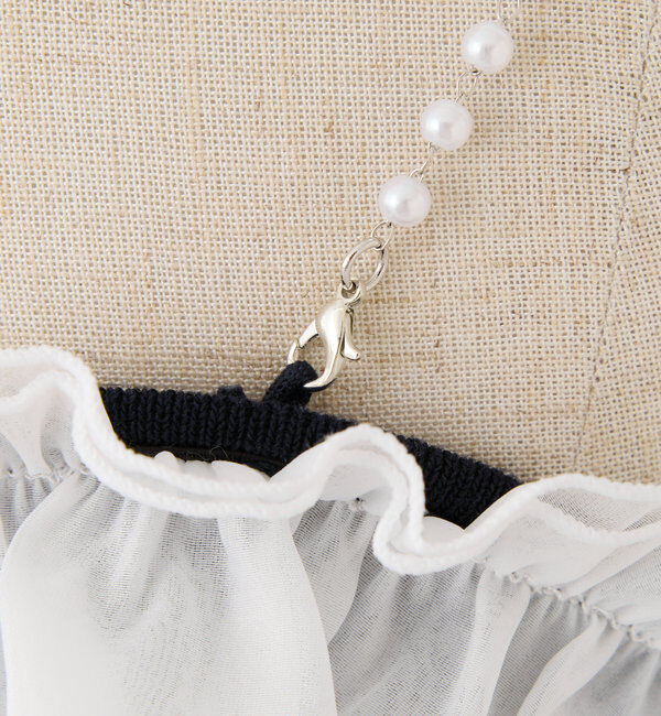  「肩パールオフショルフリルニット」|ニット・セーター|