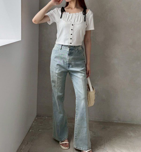  「【WEB限定】レイヤード半袖トップス」|プルオーバー|