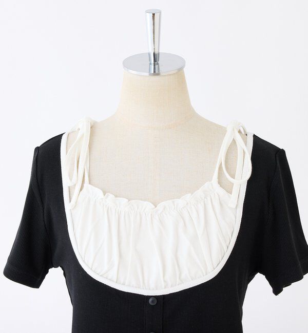  「【WEB限定】レイヤード半袖トップス」|プルオーバー|