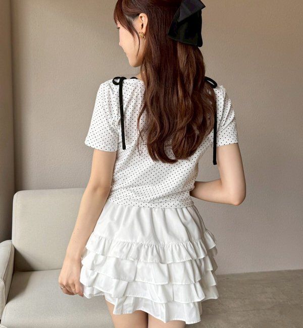  「【WEB限定】レイヤード半袖トップス」|プルオーバー|