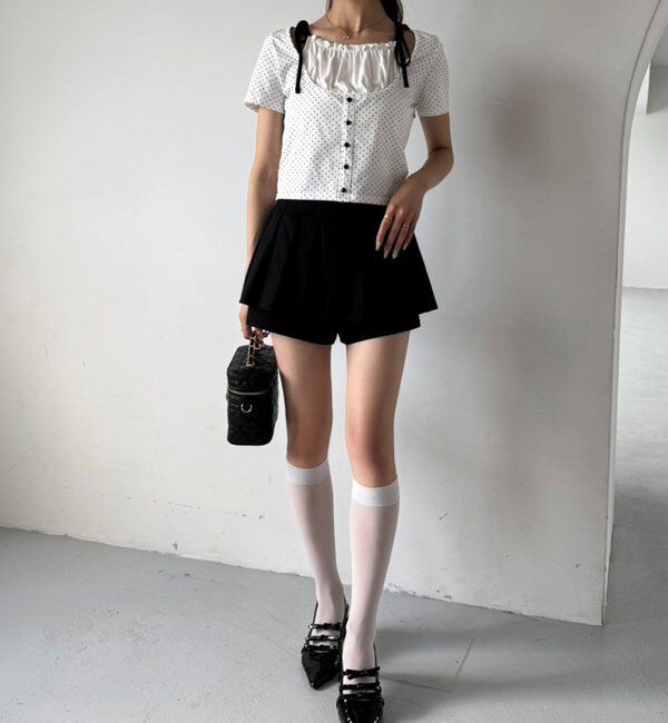  「【WEB限定】レイヤード半袖トップス」|プルオーバー|