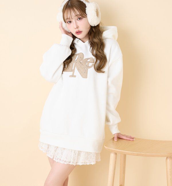  「キルティングロゴゆるパーカー」|プルオーバー|