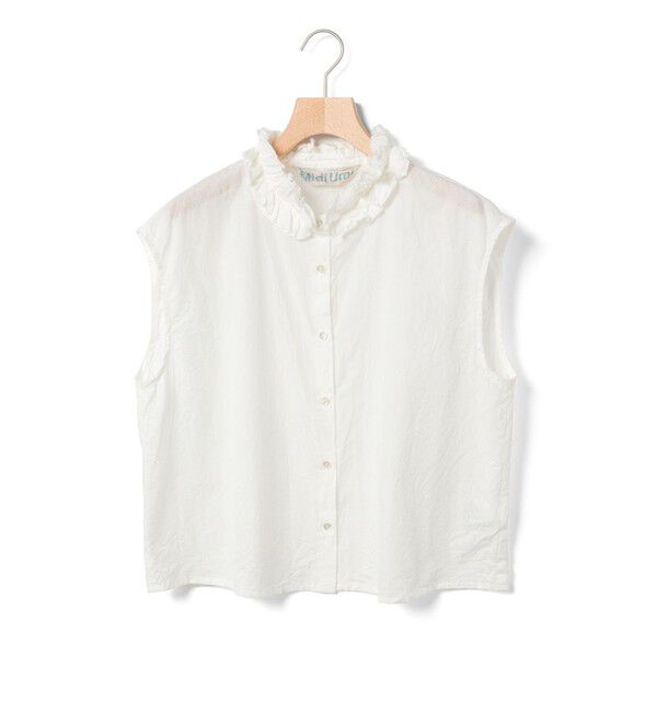 MidiUmi「MidiUmi ボリュームフリルカラーシャツ」|シャツ・ブラウス|オフホワイト