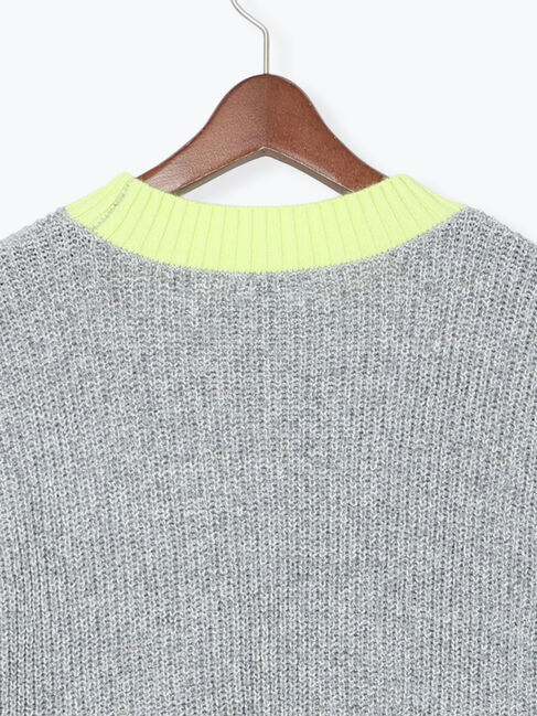 Te chichi TERRASSE「片畦配色オーバーサイズニットプルオーバー」|ニット・セーター|