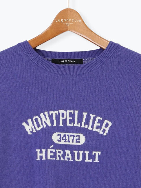 Lugnoncure「カレッジ風ロゴニットプルオーバー」|ニット・セーター|