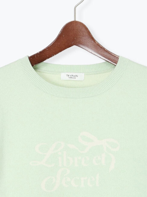 Te chichi TERRASSE「リボンモチーフロゴニットプルオーバー」|ニット・セーター|