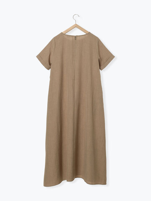 Samansa Mos2 blue「リネンタッチマキシワンピース」|ワンピース|