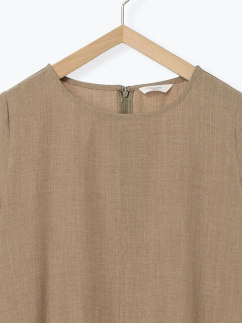 Samansa Mos2 blue「リネンタッチマキシワンピース」|ワンピース|