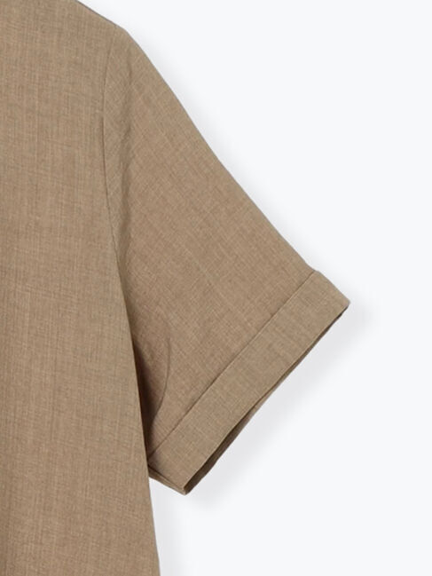 Samansa Mos2 blue「リネンタッチマキシワンピース」|ワンピース|