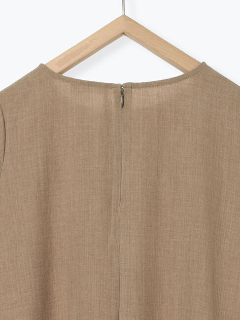 Samansa Mos2 blue「リネンタッチマキシワンピース」|ワンピース|