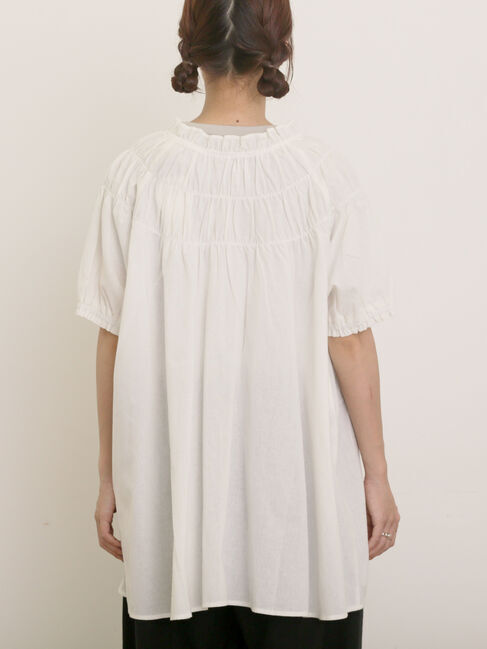 Samansa Mos2「前後2WAYリボンギャザーブラウス」|シャツ・ブラウス|
