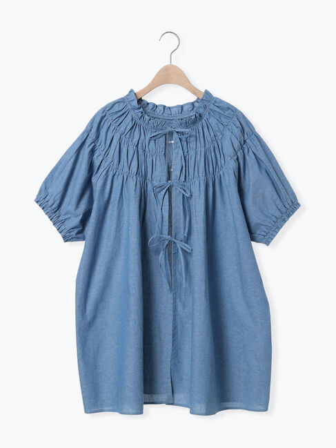 Samansa Mos2「前後2WAYリボンギャザーブラウス」|シャツ・ブラウス|