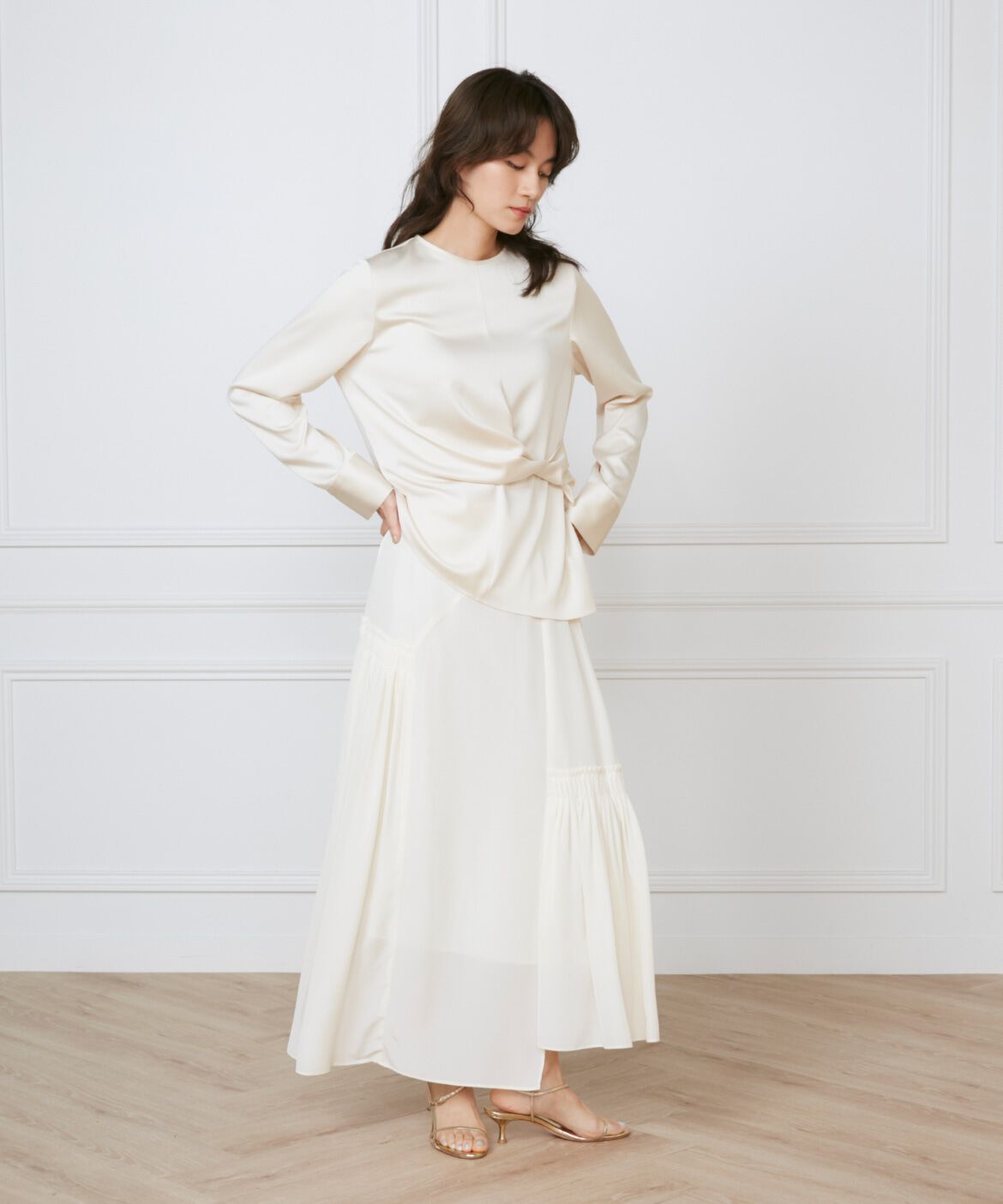 INED「アシメトリースカート《la veille by SUPERIOR CLOSET》」|フレア|