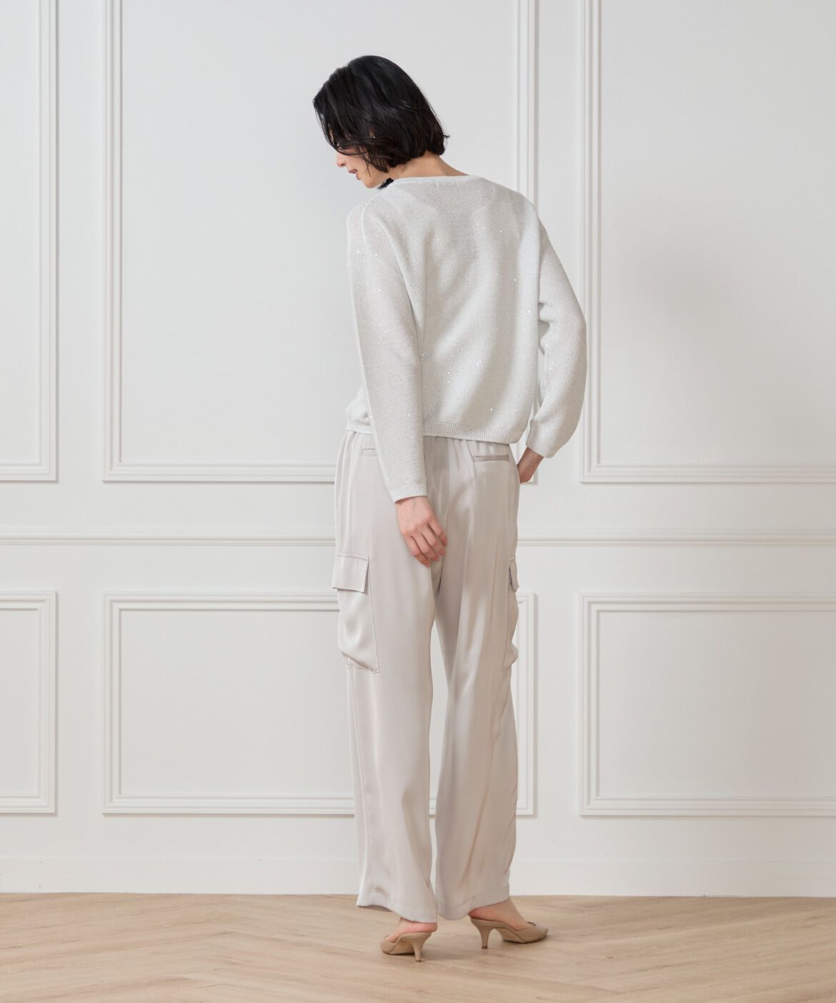 7-IDconcept.「サテンカーゴパンツ」|カーゴ|