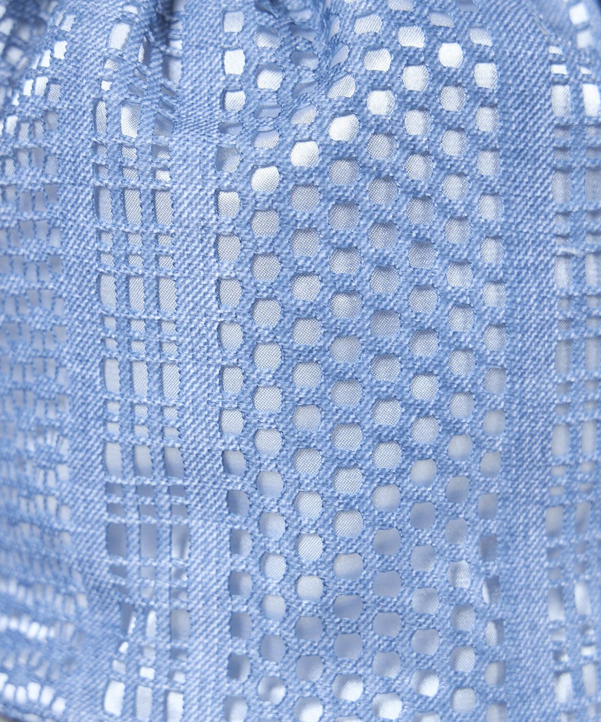 Maglie le cassetto「デニムプリントレース巾着バッグ」|ハンドバッグ|