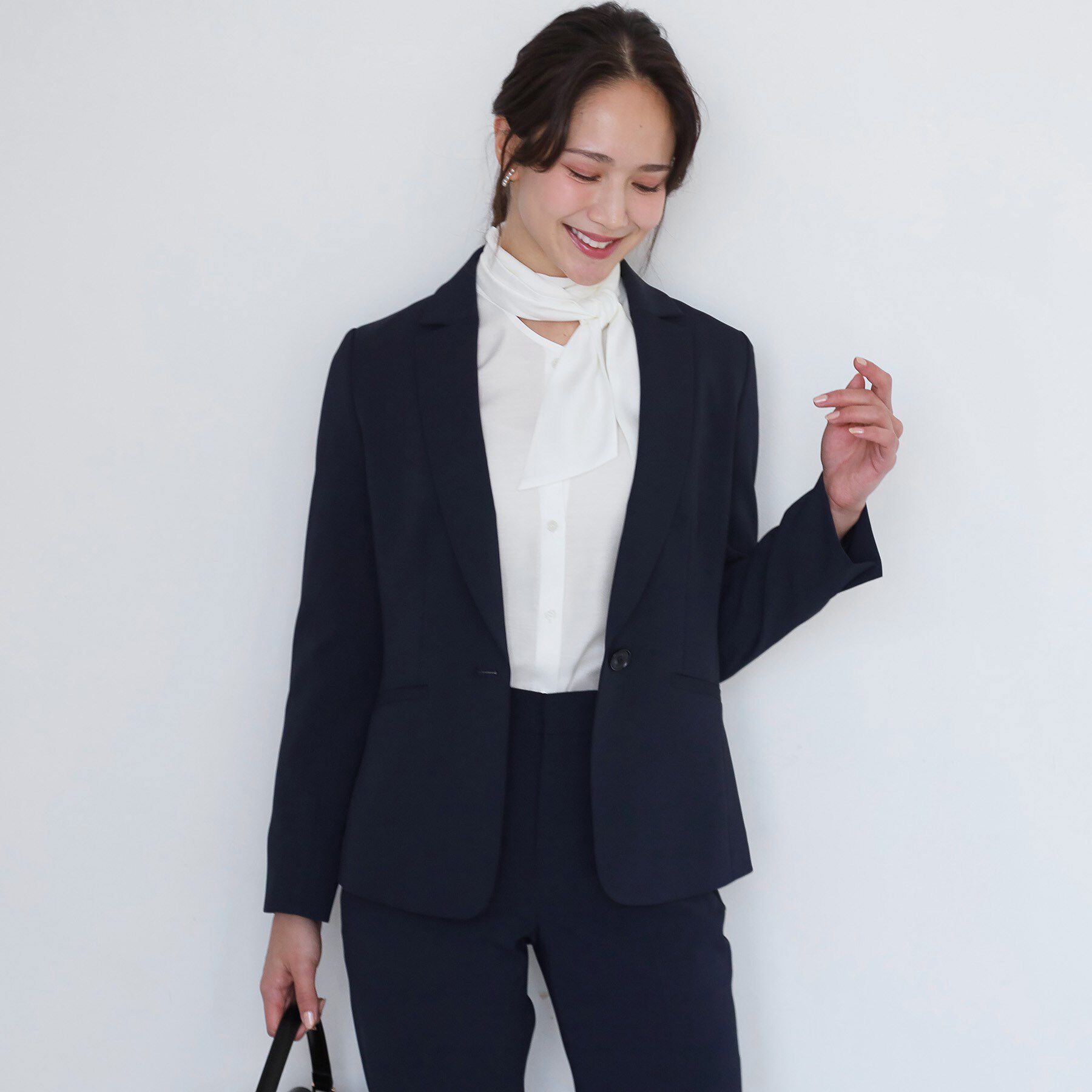 COUP DE CHANCE「【手洗い可／日本製／伸縮性／スーツ可】テーラードジャケット」|テーラードジャケット|ネイビー(094)