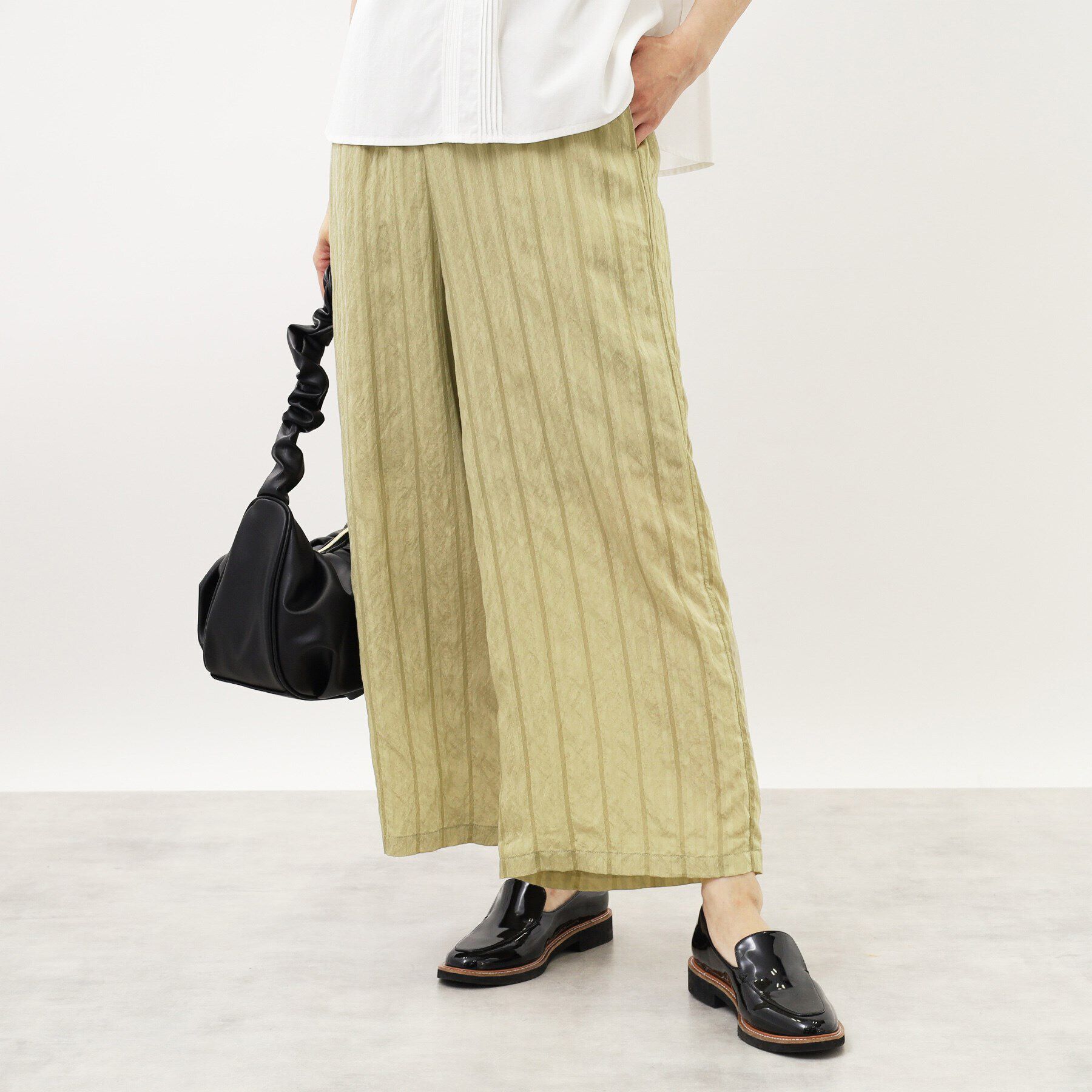 Reflect「【SALE／E‐QUALITY／手洗い可】ストライプワイドストレートパンツ」|その他|