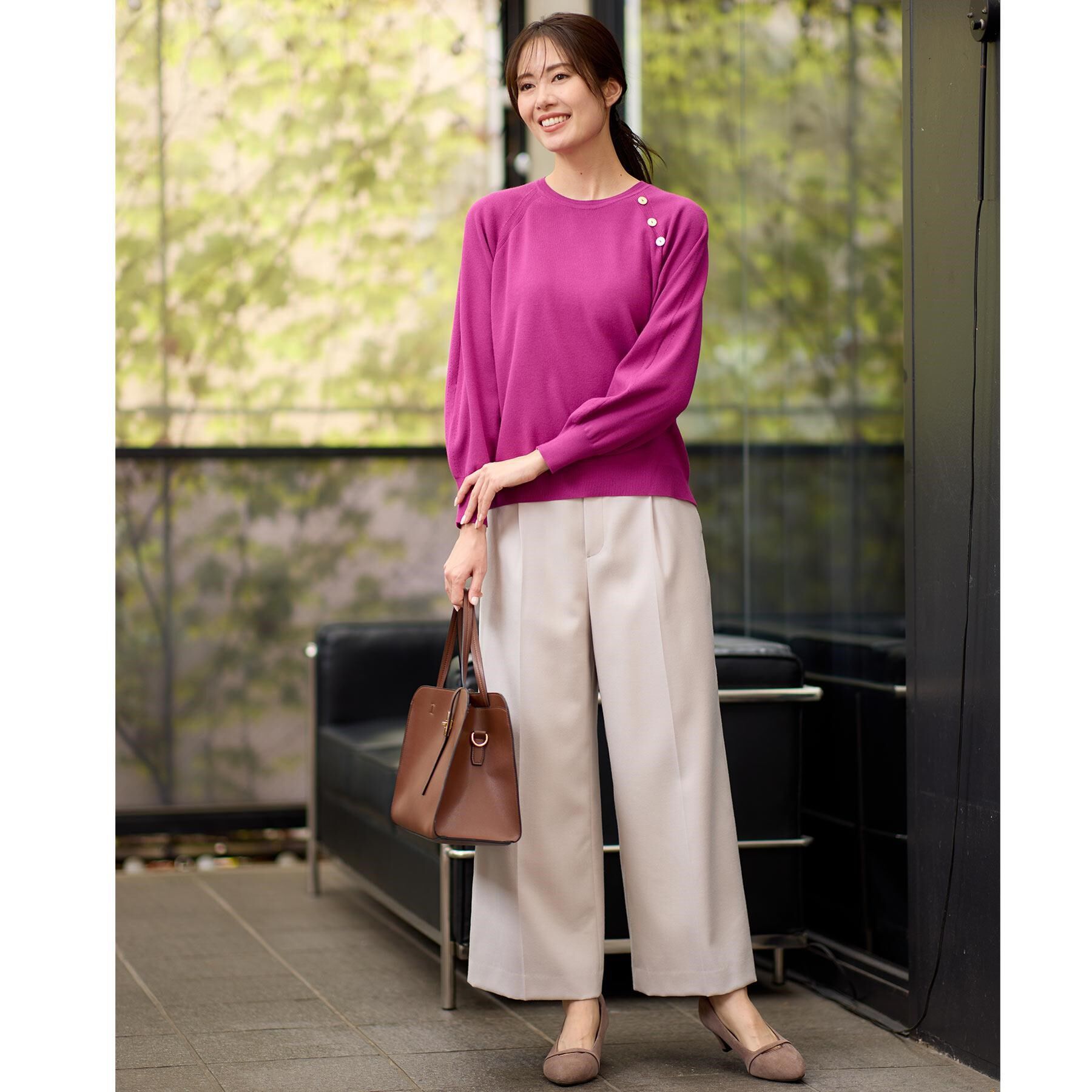 Reflect「【ゆったり着られる◎】ラグランスリーブニット」|ニット・セーター|