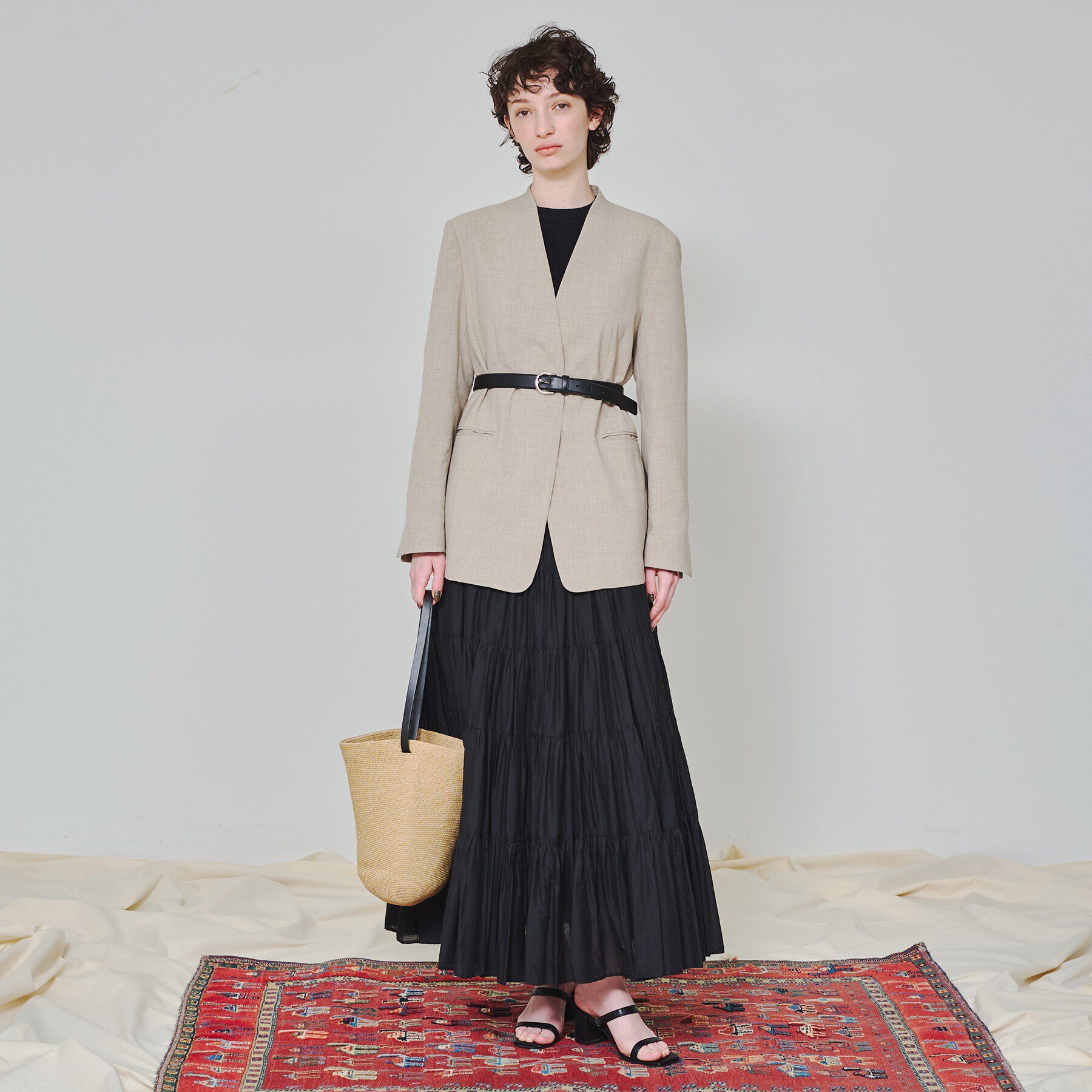 DRESSTERIOR「【スタイリスト福田麻琴さんコラボ】ノーカラージャケット」|ノーカラージャケット|