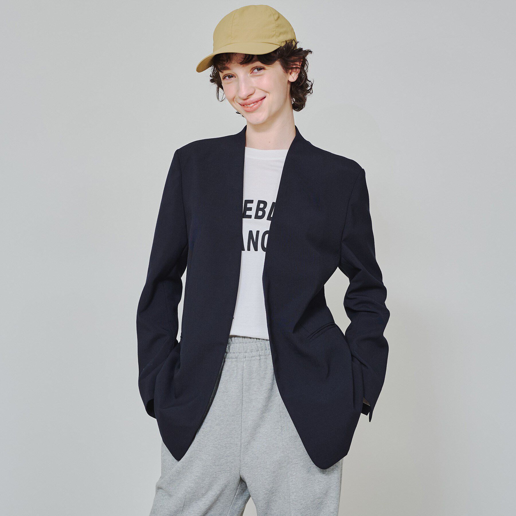 DRESSTERIOR「【スタイリスト福田麻琴さんコラボ】ノーカラージャケット」|ノーカラージャケット|