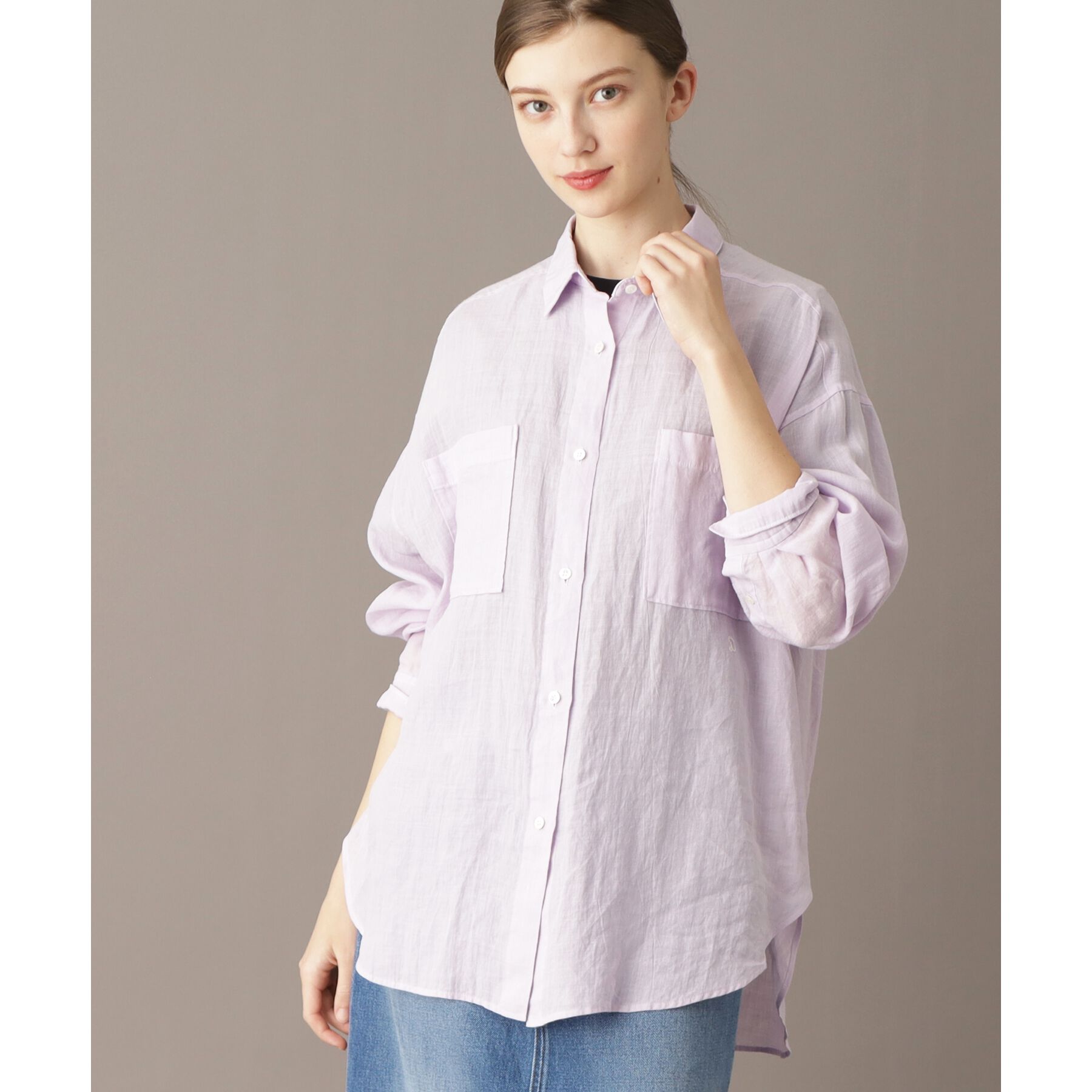 DRESSTERIOR「【人気定番/ラミー100％】ガーメントダイラミーシャツ」|シャツ・ブラウス|