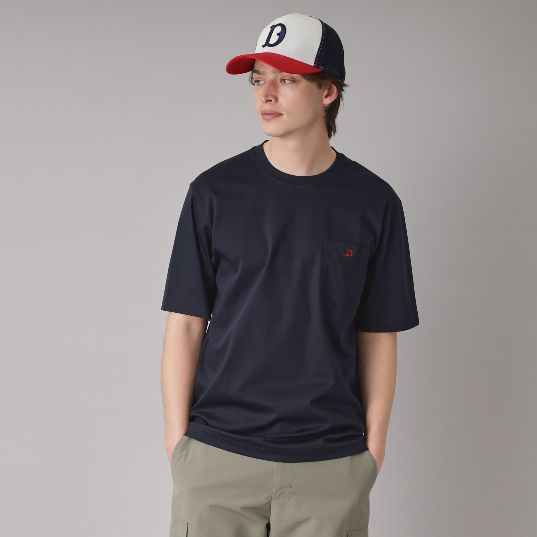 DRESSTERIOR「【接触冷感/抗菌防臭/消臭】ICE CLEAR COTTON ポケットTシャツ」|Tシャツ・カットソー|