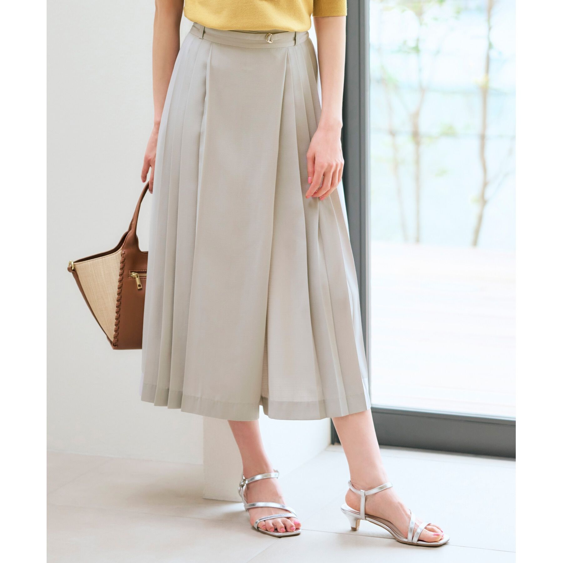 grove「スカート見えプリーツパンツ」|その他|ライトグレー(010