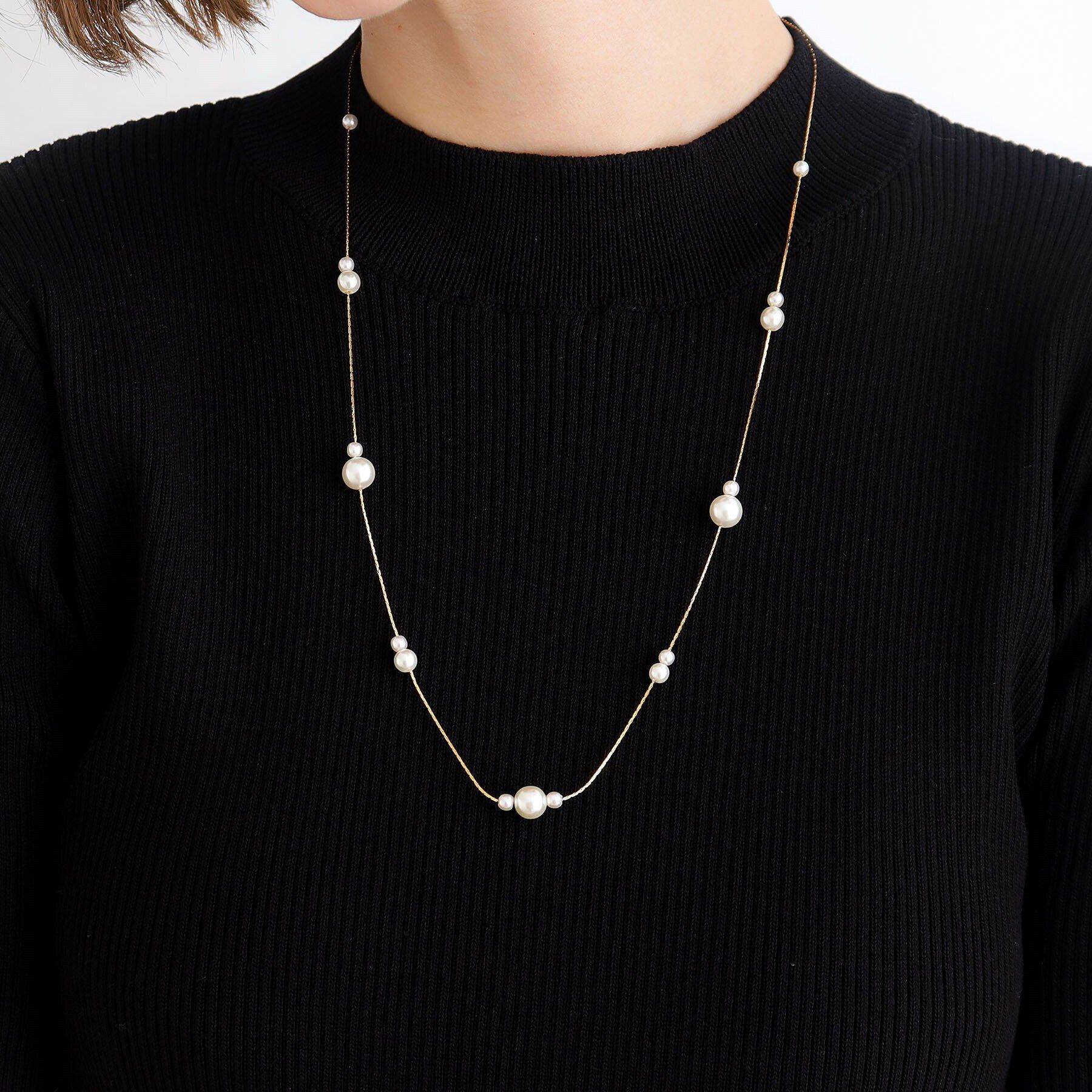 grove「ランダムパール調チェーンネックレス」|ネックレス|