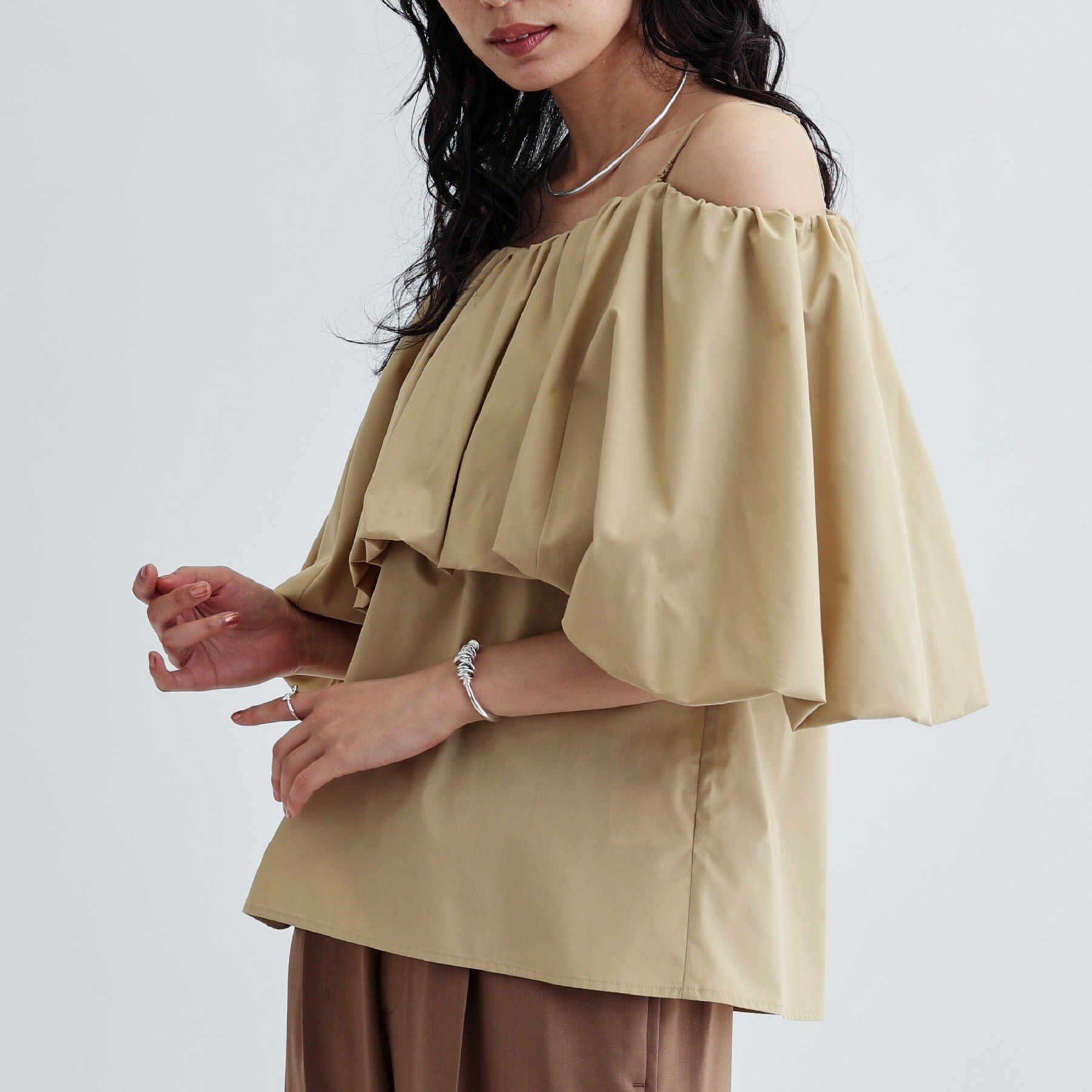 GALLEST「ボリュームオフショルブラウス」|シャツ・ブラウス|