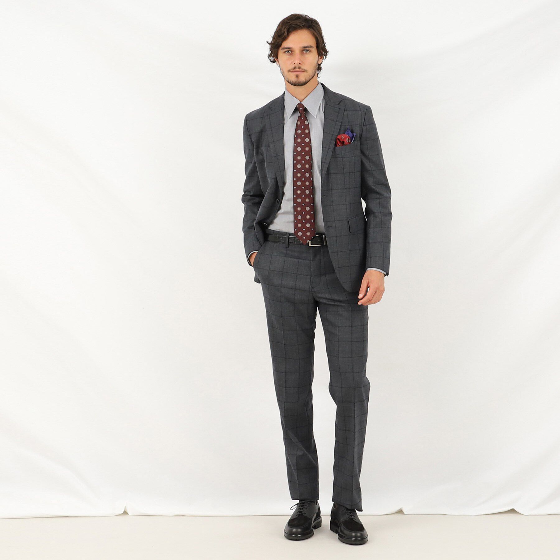 TAKEO KIKUCHI「シャイニー ウインドウペン ジャケット」|テーラードジャケット|