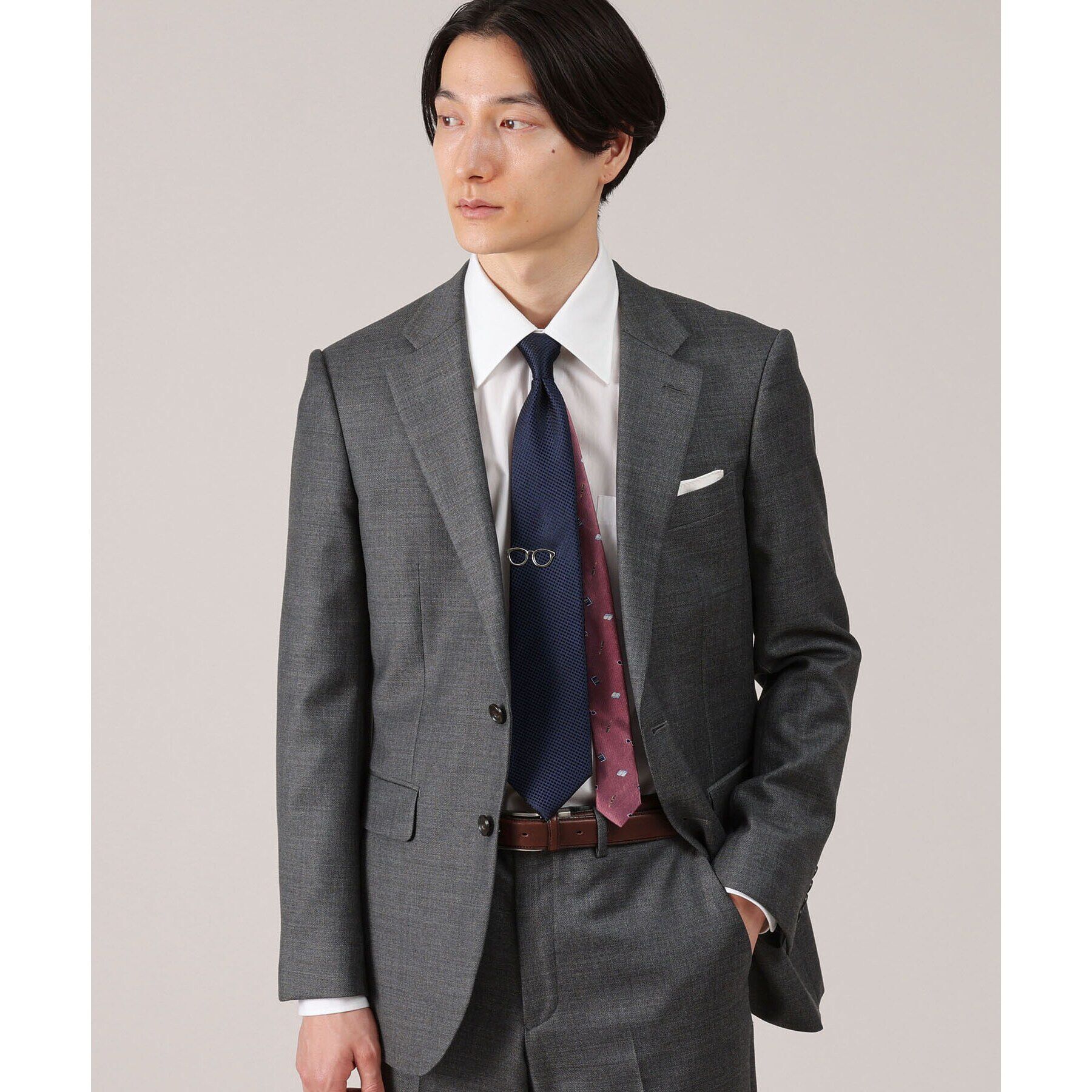 TAKEO KIKUCHI「【BOXセット】ベーシックネクタイ＆メガネ型タイバー セット」|ネクタイ・蝶ネクタイ|