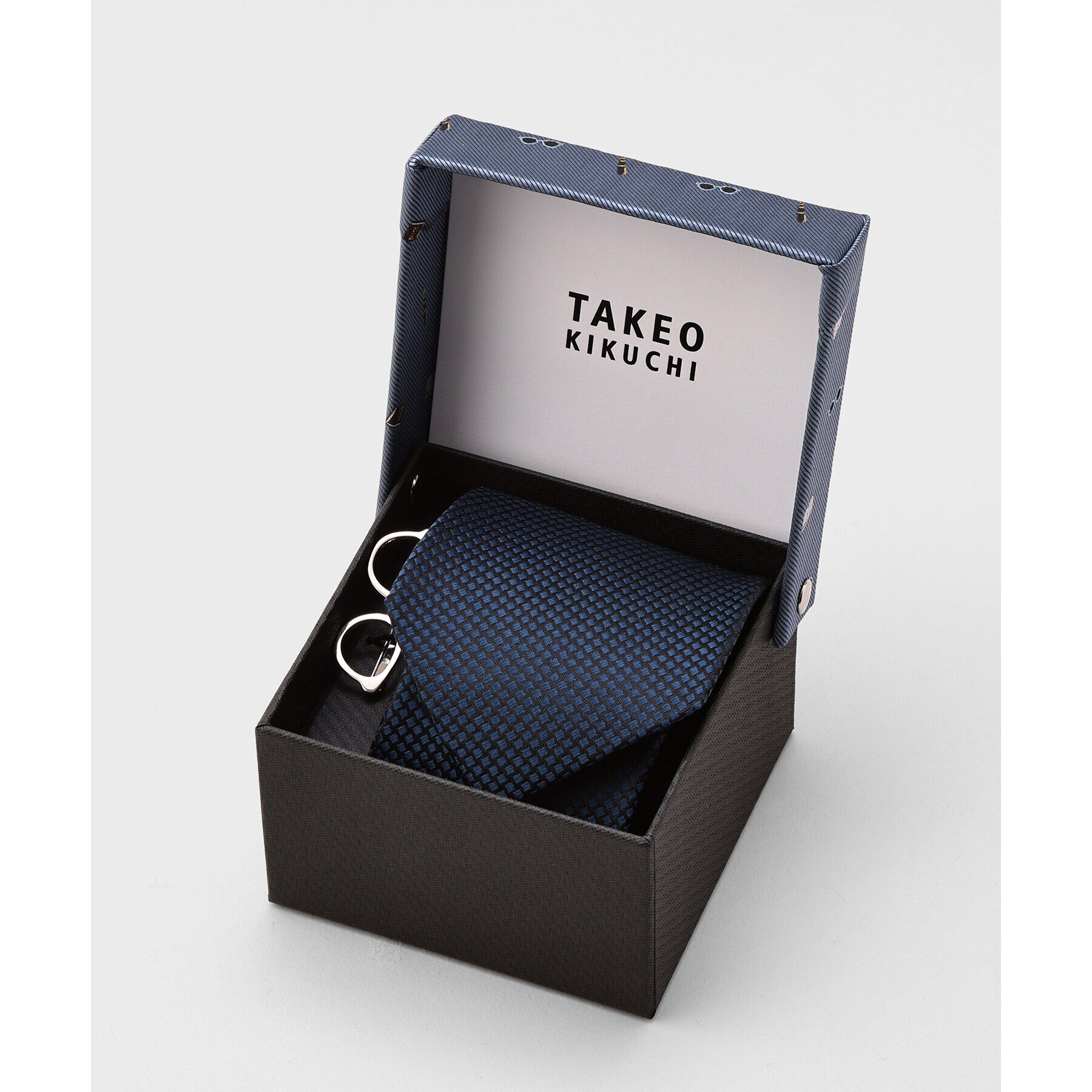 TAKEO KIKUCHI「【BOXセット】ベーシックネクタイ＆メガネ型タイバー セット」|ネクタイ・蝶ネクタイ|