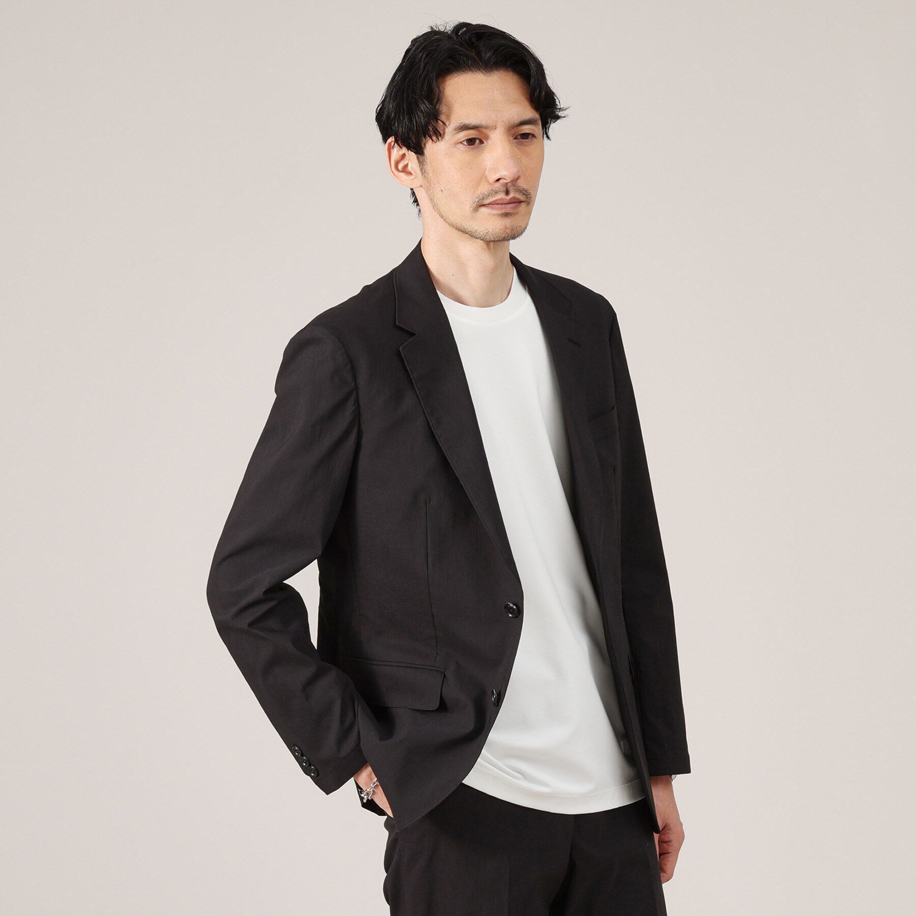 TAKEO KIKUCHI「【360&deg;ストレッチ／セットアップ対応】None Of Stress リネンジャケット」|テーラードジャケット|