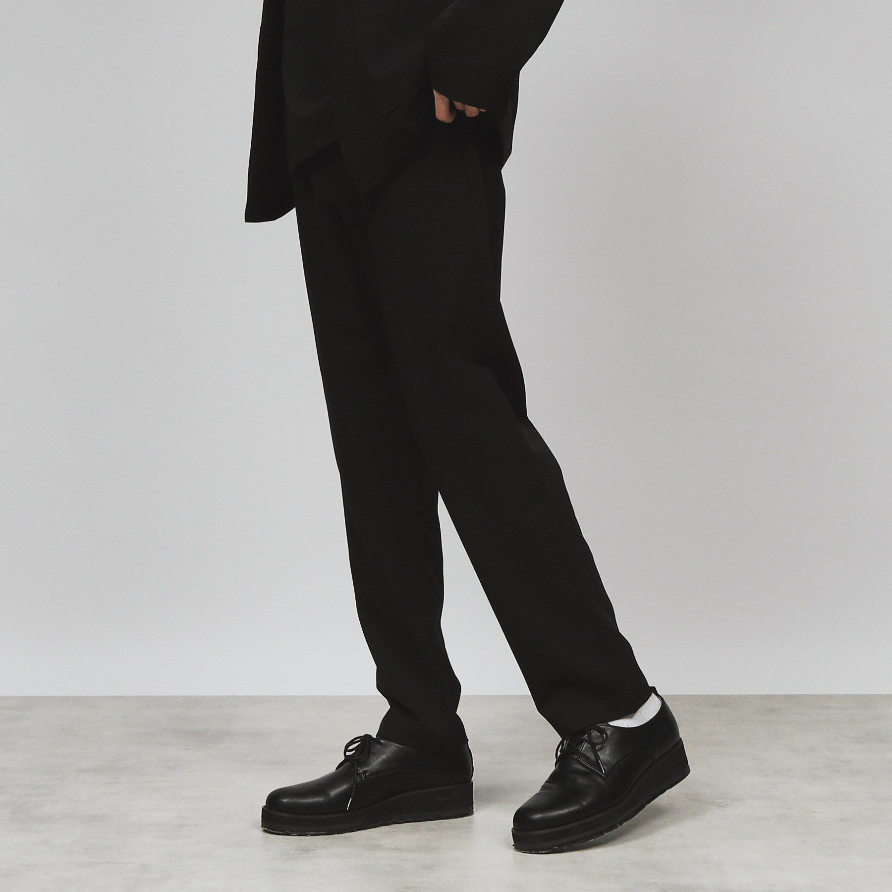 tk.TAKEO KIKUCHI「360度ストレッチワイドイージパンツ」|その他|ブラック(019)