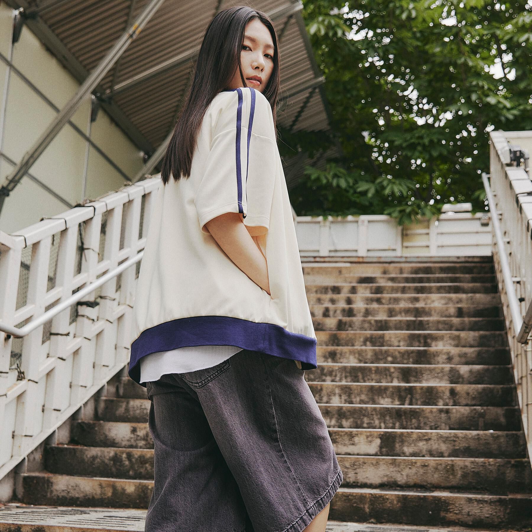 tk.TAKEO KIKUCHI「トラックジャージジャケット」|カーディガン|