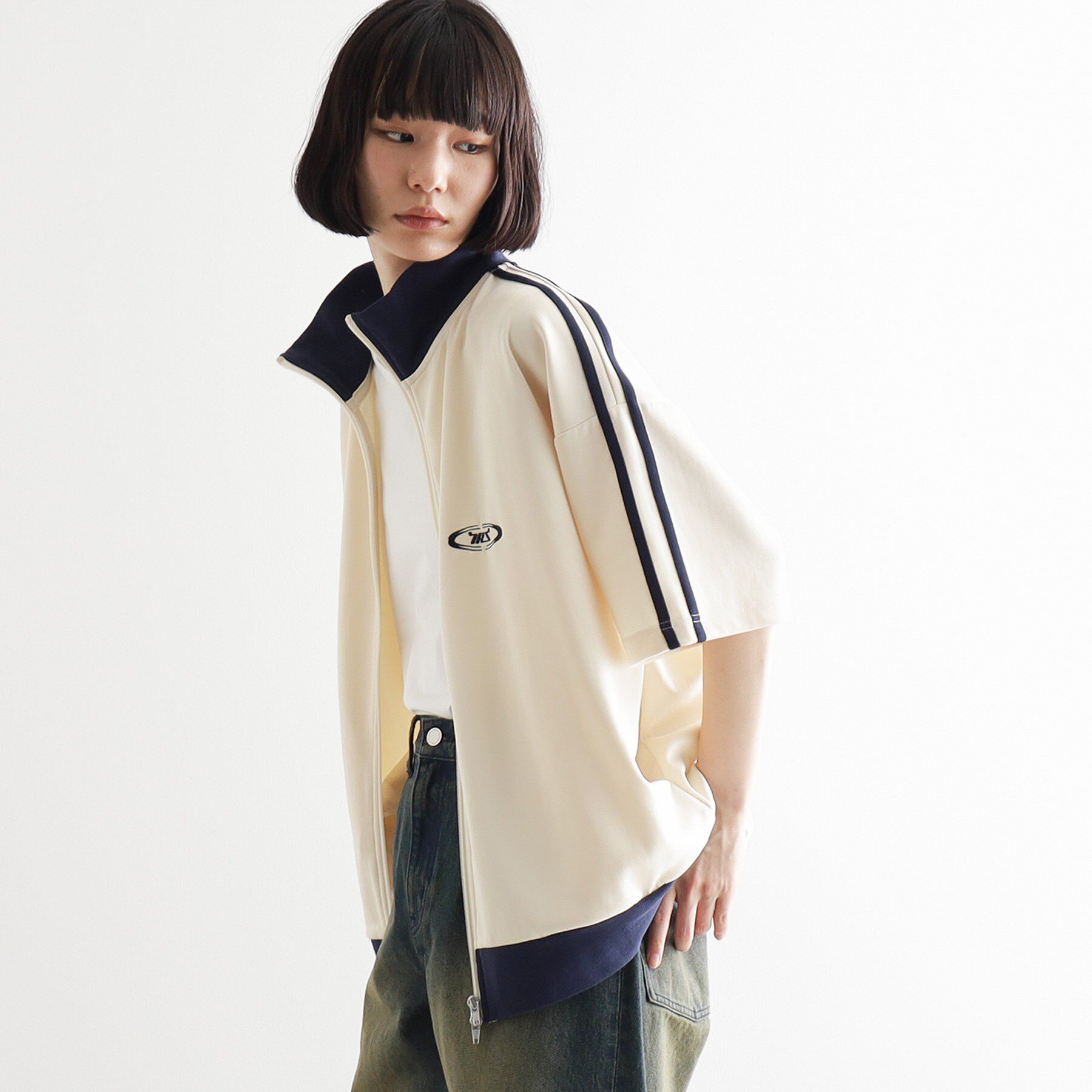 tk.TAKEO KIKUCHI「トラックジャージジャケット」|カーディガン|