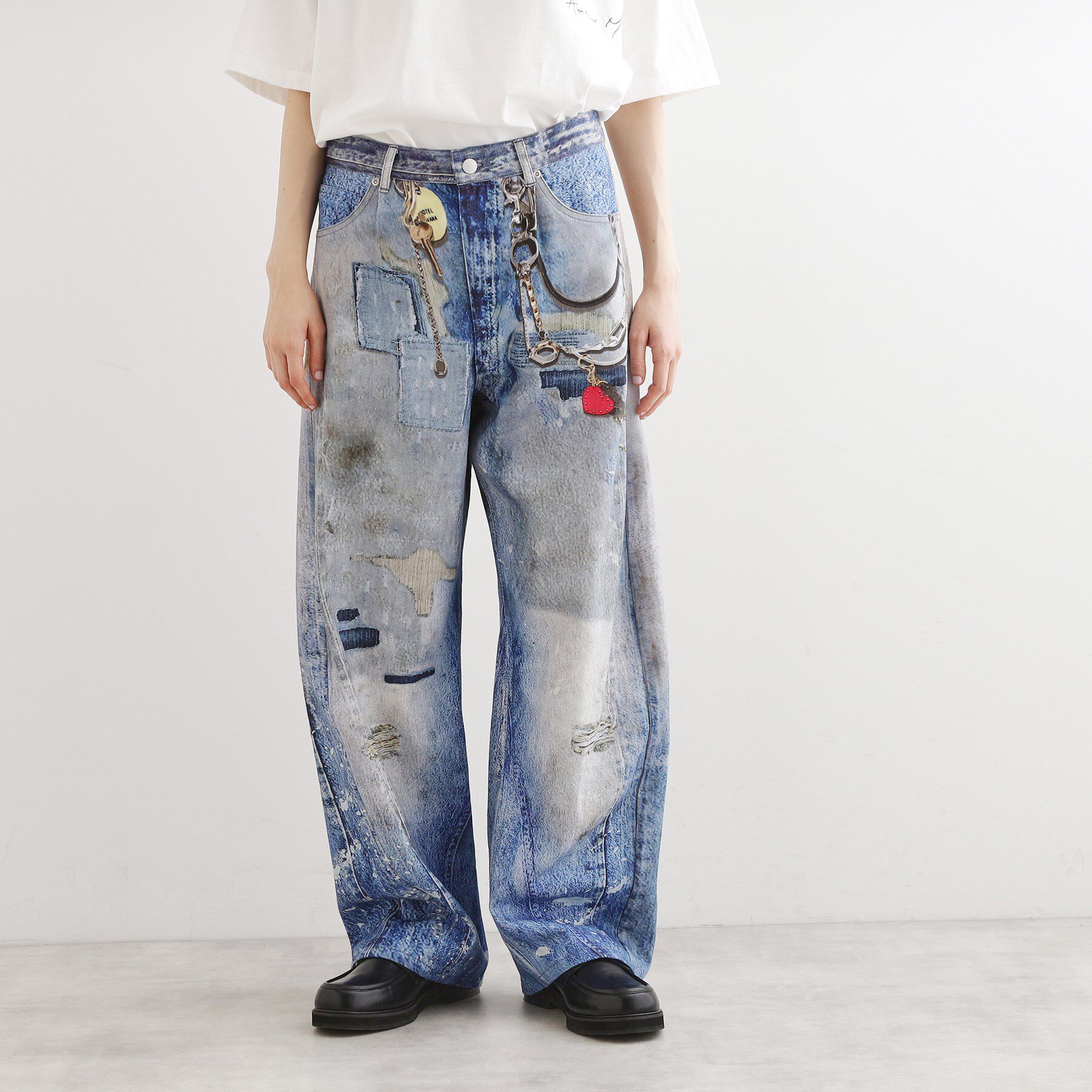 tk.TAKEO KIKUCHI「グラフィティデニム」|デニム|ブルー(092)