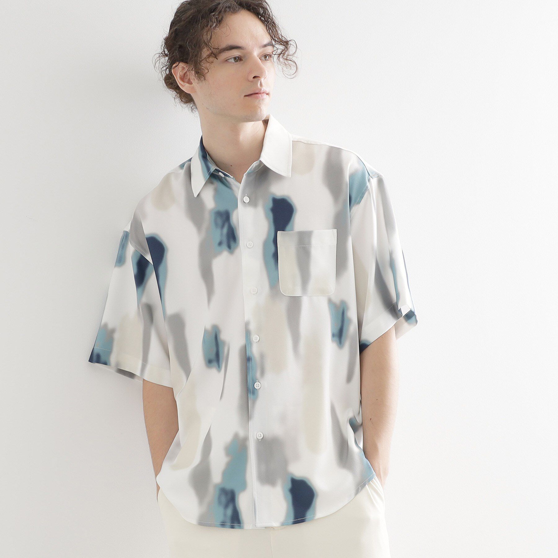 tk.TAKEO KIKUCHI「梨地ボカシプリントシャツ」|シャツ・ブラウス|