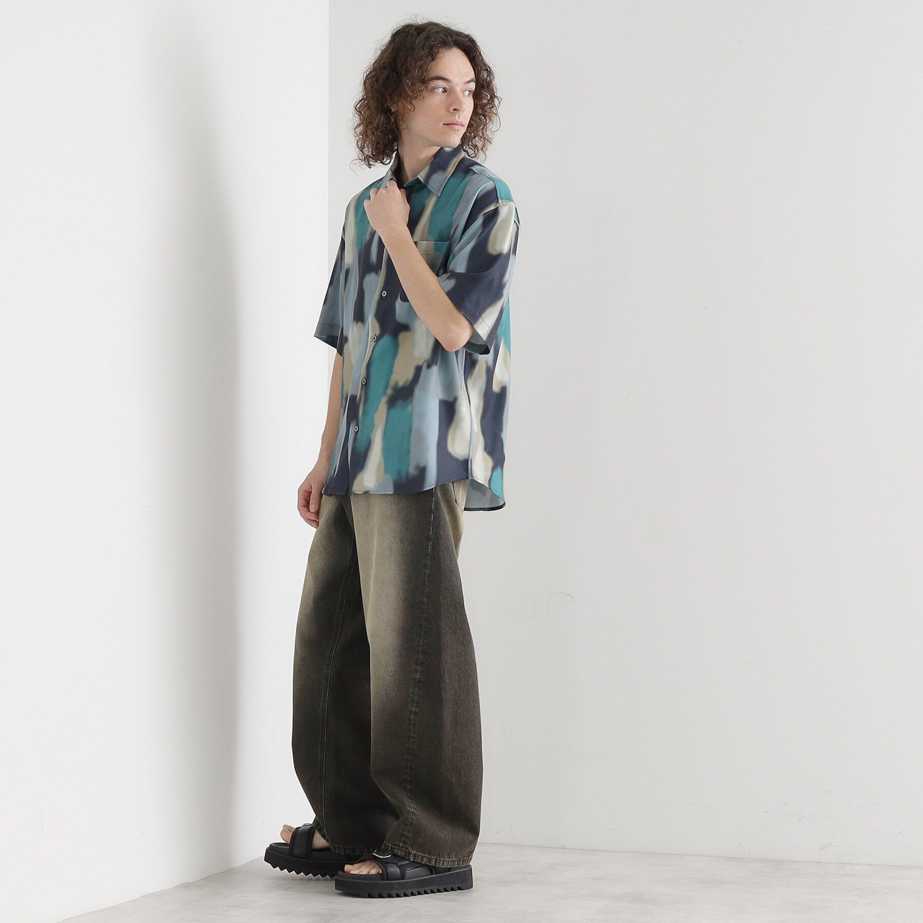 tk.TAKEO KIKUCHI「梨地ボカシプリントシャツ」|シャツ・ブラウス|