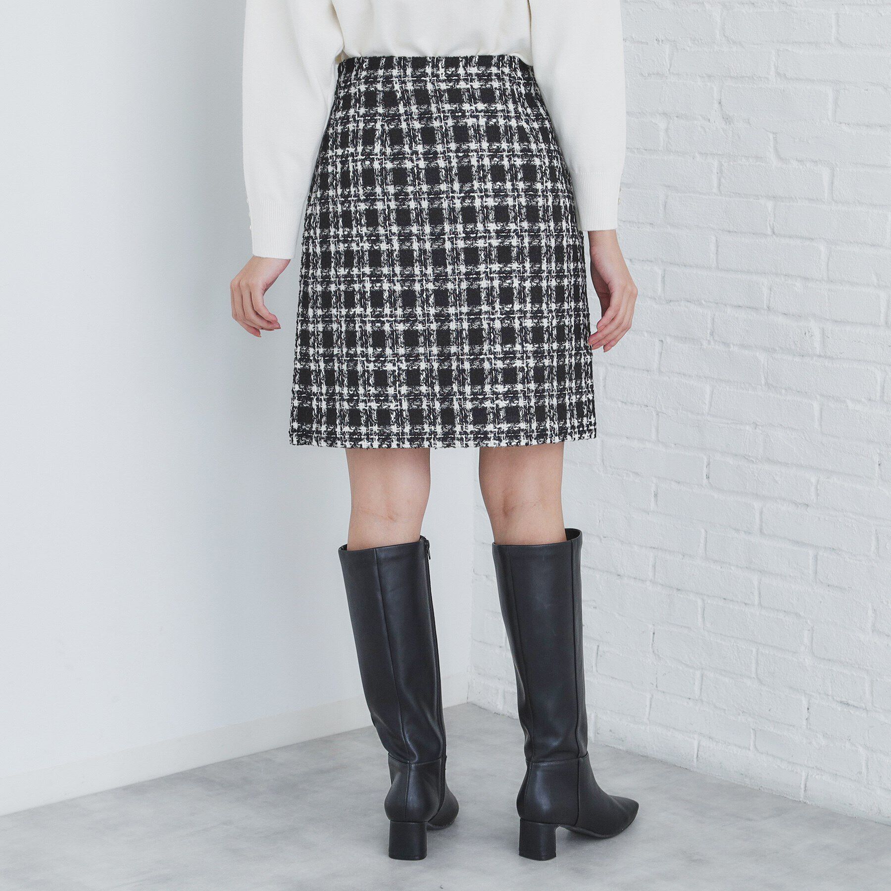 index「ツィードタイトスカート【洗える】」|スカート|