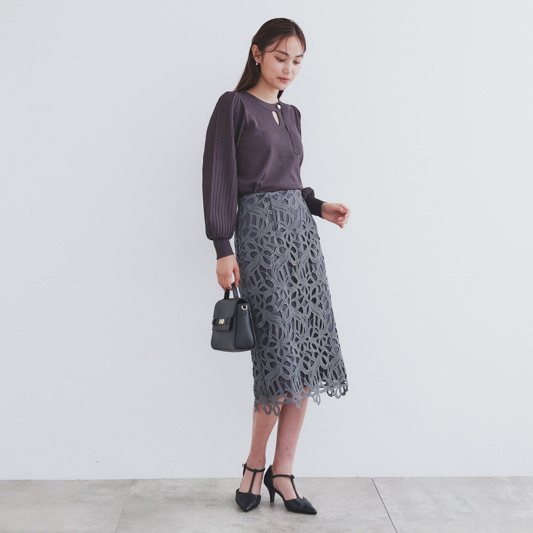 index「リボンレースタイトスカート【洗濯機洗い可】」|スカート|