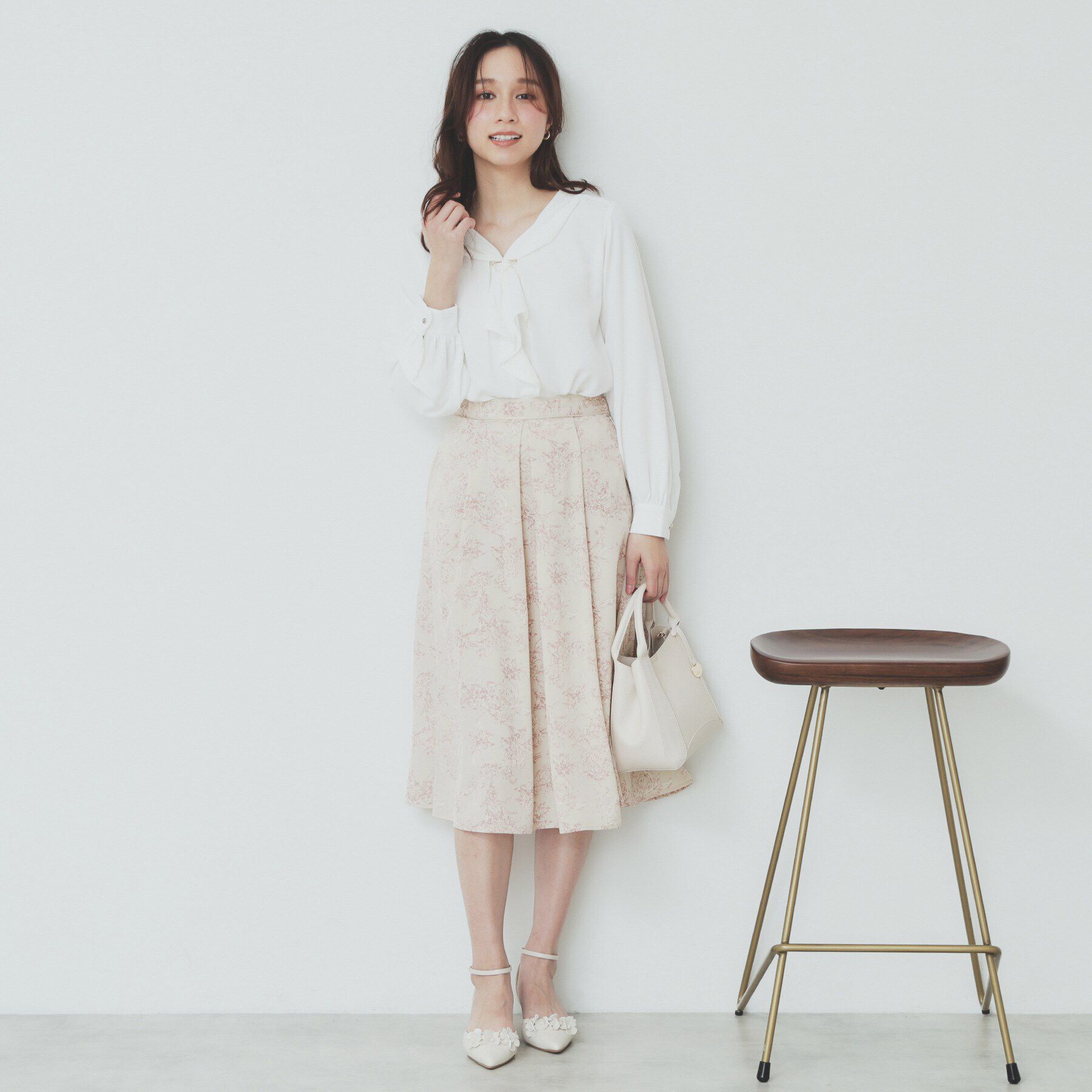 index「フラワープリントフレアスカート【洗濯機洗い可/イージーアイロン】」|スカート|