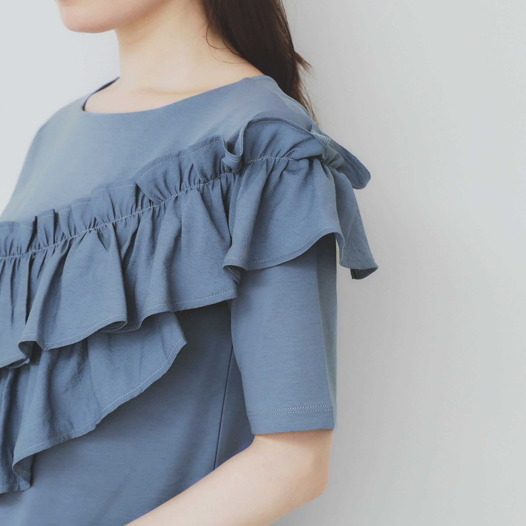 index「アシメフリルトップス【UV/接触冷感/洗濯機洗い可】」|Tシャツ・カットソー|