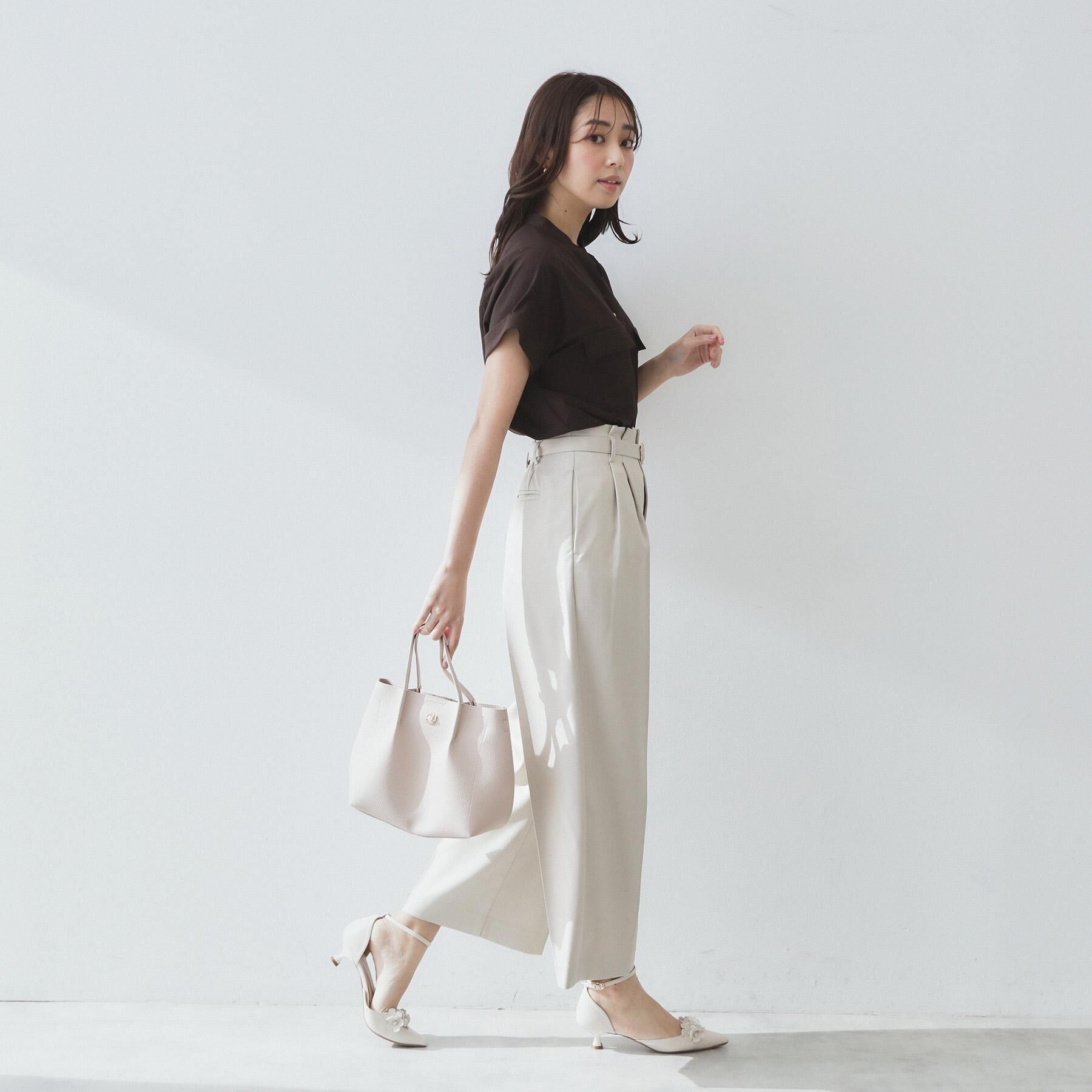 index「ダブルポケットスキッパーブラウス【洗濯機洗い可/イージーアイロン】」|シャツ・ブラウス|