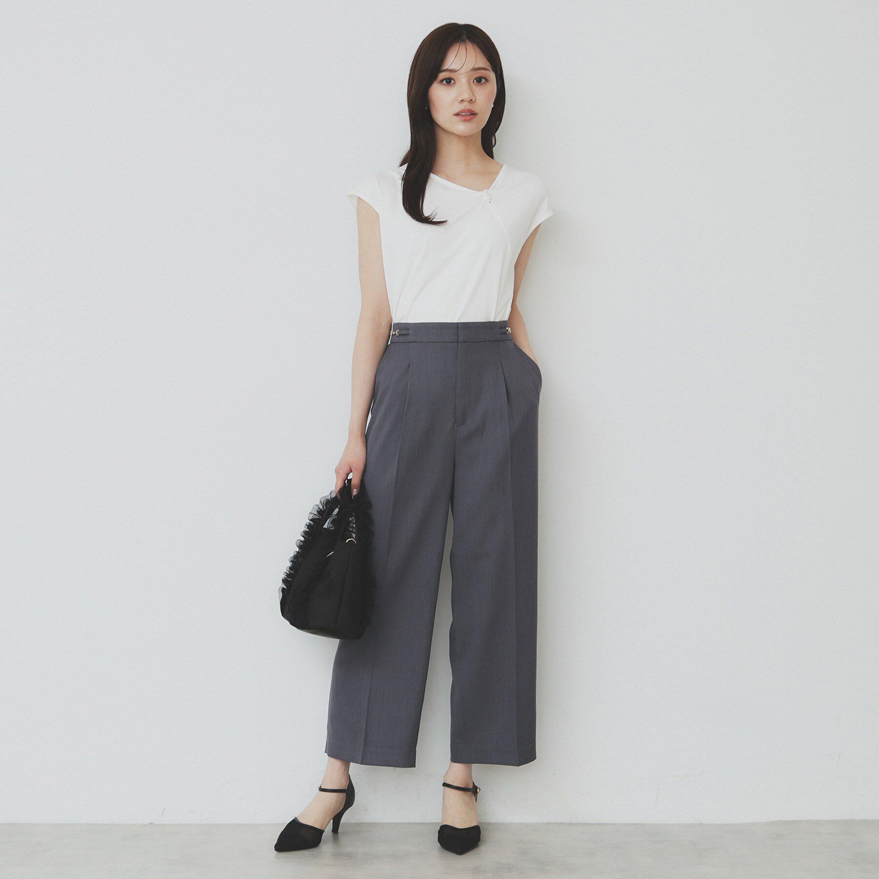 index「サイドビット付きストレッチワイドパンツ【洗濯機洗い可/吸水速乾/防シワ】」|その他|