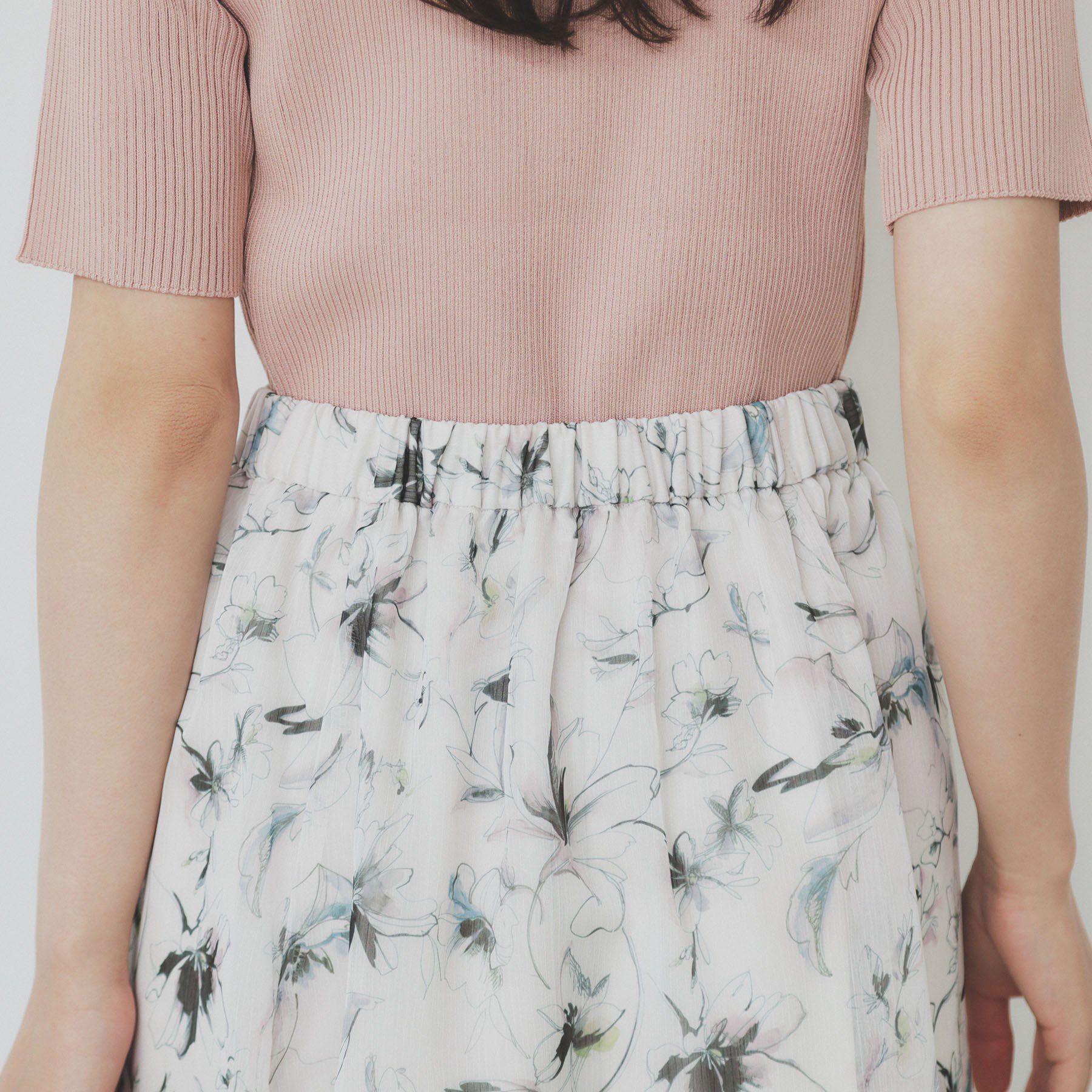 index「シアーフラワーフレアスカート【洗濯機洗い可】」|スカート|