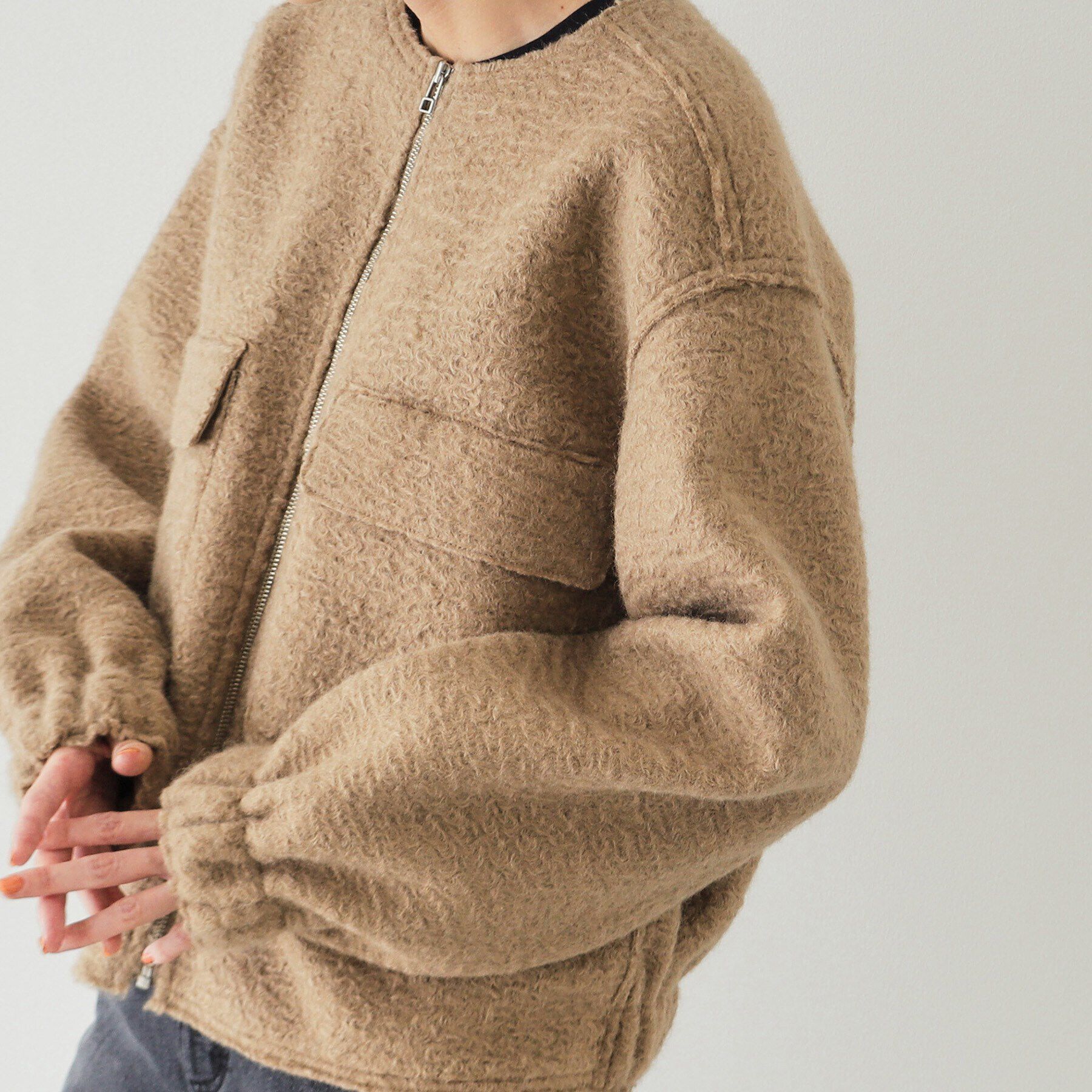 OPAQUE.CLIP「ダブルポケットボアブルゾン【洗濯機洗い可】」|ブルゾン・スタジャン|