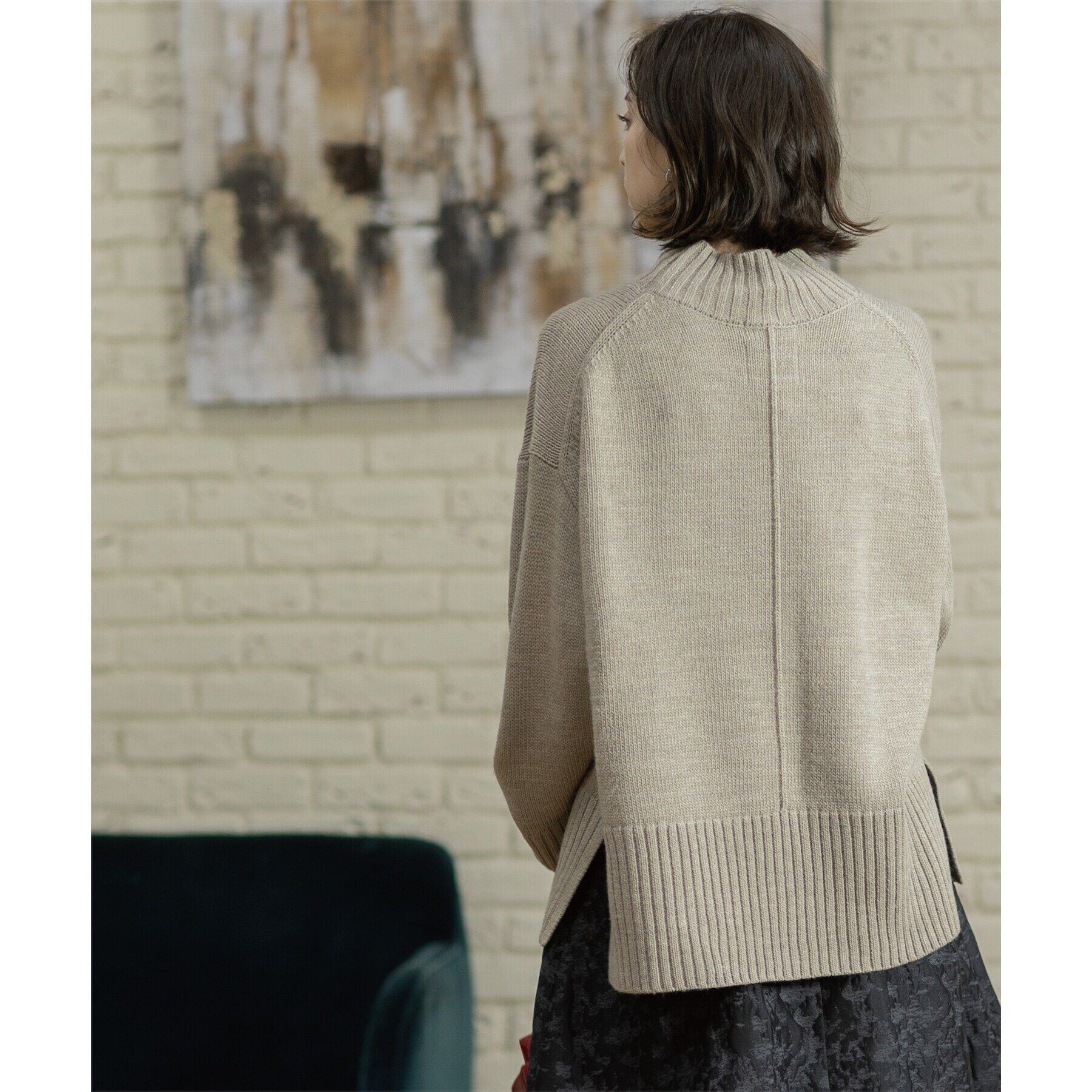 OPAQUE.CLIP「《10color/S-LLsize》ハイネックミドルゲージニット【洗濯機洗い可】」|ニット・セーター|