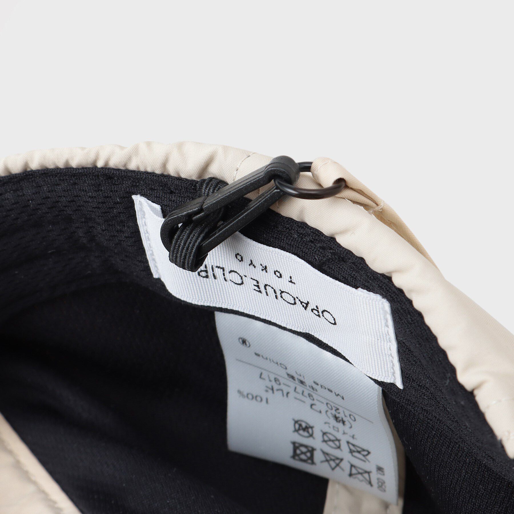 OPAQUE.CLIP「【取外し可】紐付きナイロンキャップ」|キャップ・キャスケット|